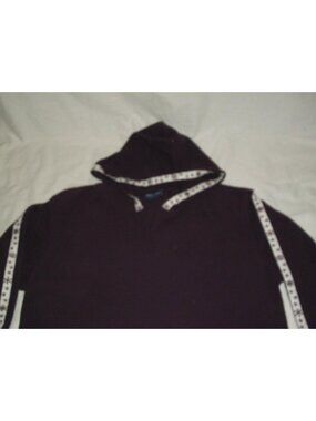 Sideout Women's Sweatshirt Purple Size L Snowflake Ribbon Trim Hood Pockets